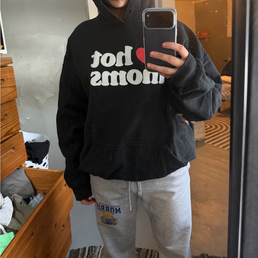 Black Graphic Hoodie for Men